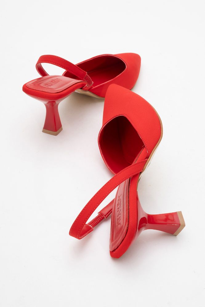 kadin-sivri-burun-arkasi-acik-stiletto-KIRMIZI KUMAS-ERC252703-0092379_0